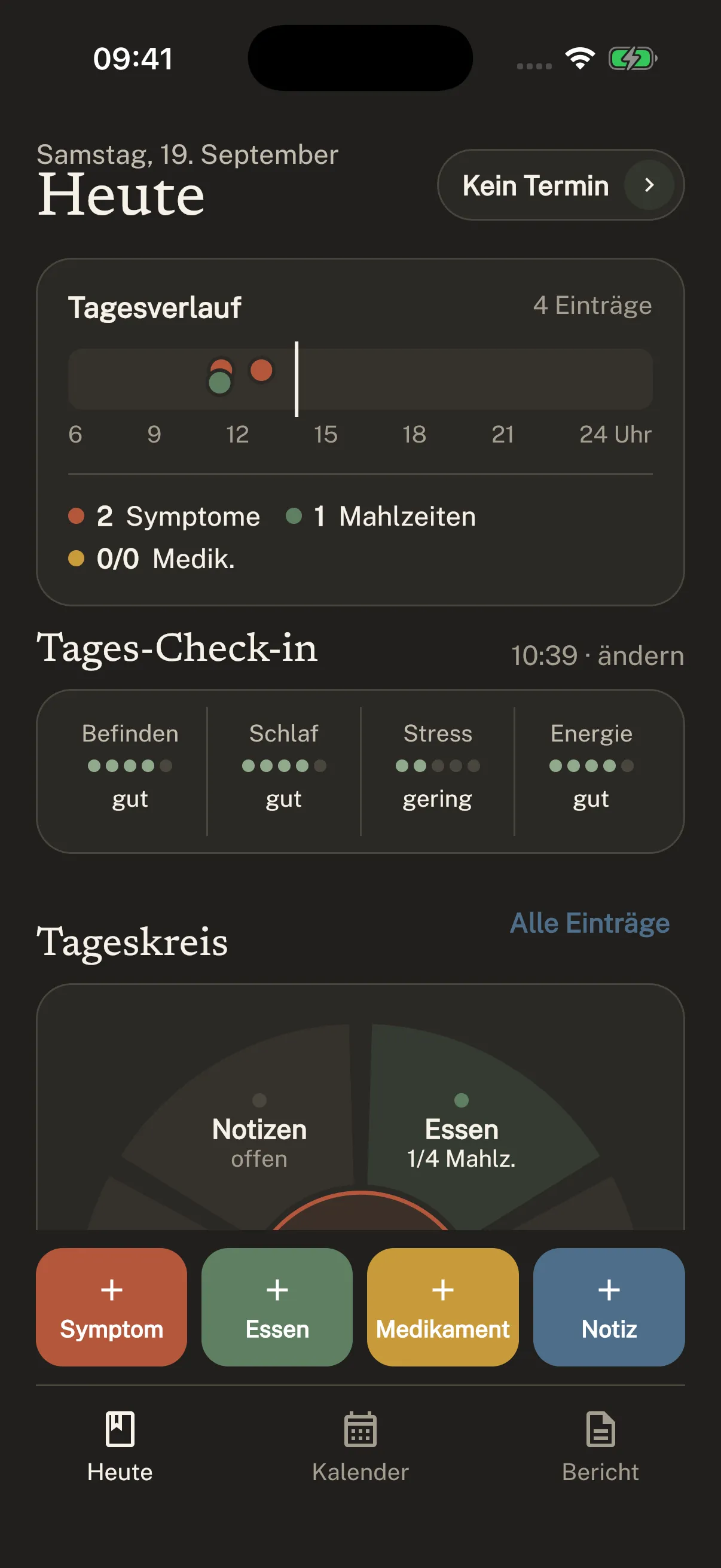 Original-Screenshot aus Symtag: Dein Tag.